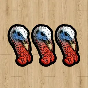 Turkey Head Sticker Pack – Vintage Wild Turkey Hunting Decals for Hunters, Outdoor Cabin Gear, Hunting Day Collectors Pack