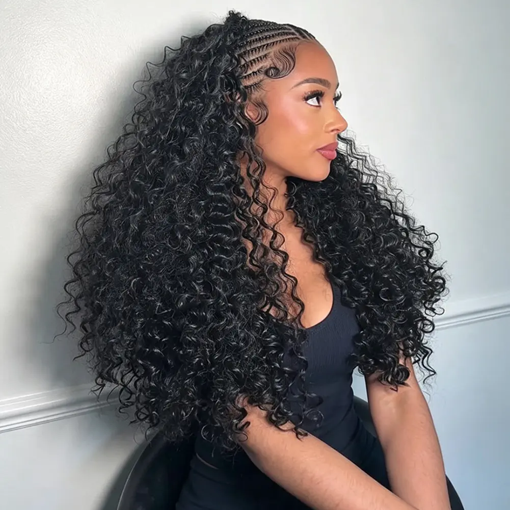 Bling Hair Half Wig Human Hair Deep Wave Human Hair Glueless Wigs With Drawstring Seamless Clip Ins Flip Over Wear and Go Wig Invisible Hairline Beginner Friendly #TikTokShopBlackFriday