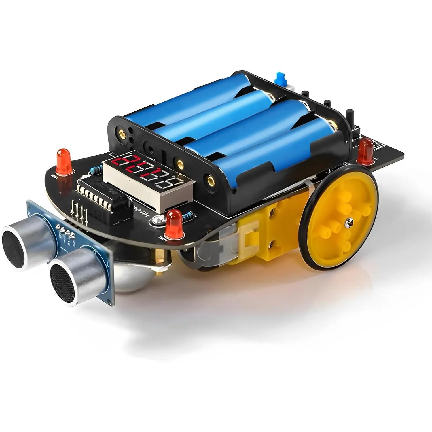 DIY Car Soldering Practice Kit, Small Car DIY Soldering Kits, Ultrasonic Distance Measuring Cart, Solder Project Kit for and Teaching Soldering and