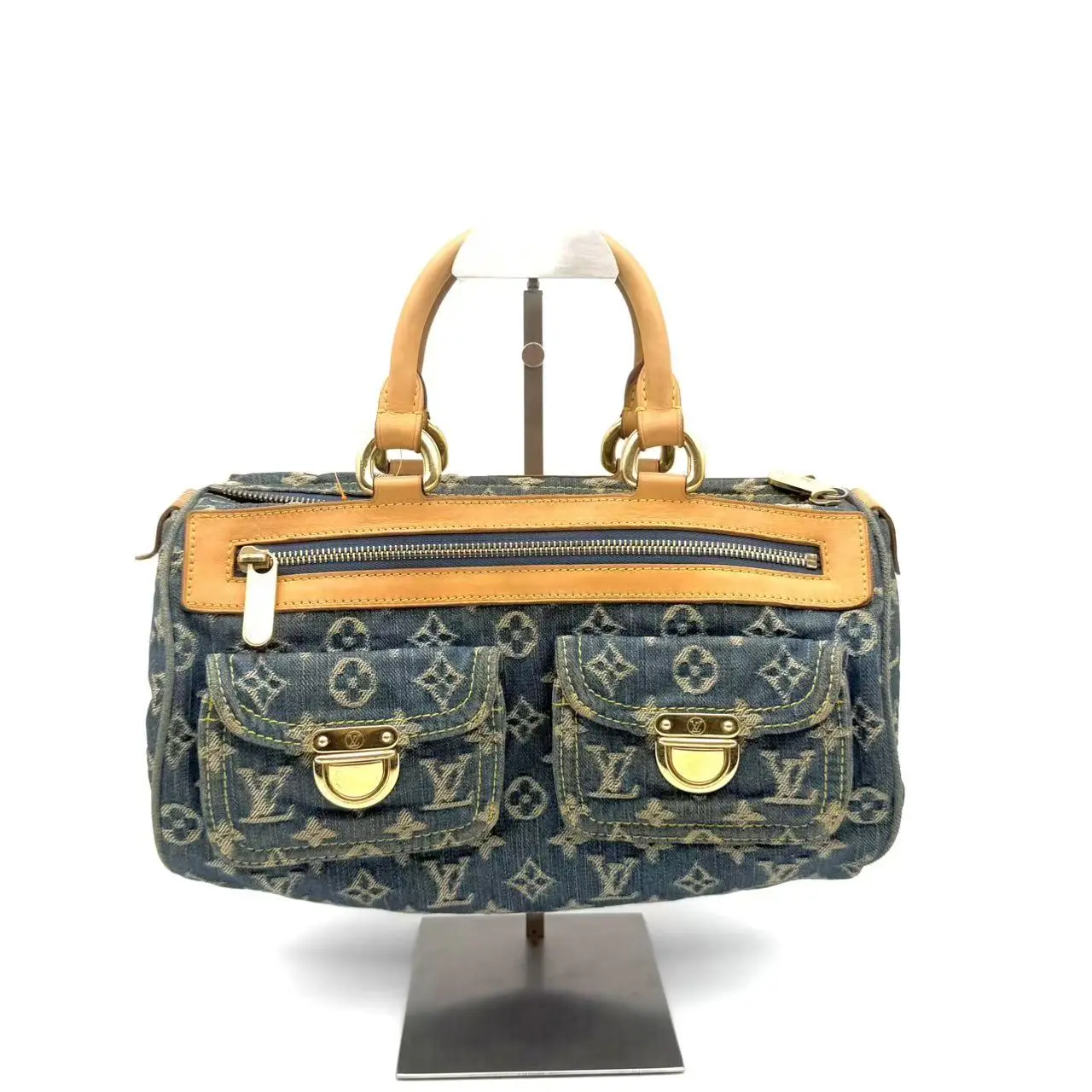 Pre-owned Louis Vuitton RL1 Neo Speedy monogram denim handbag 24197891