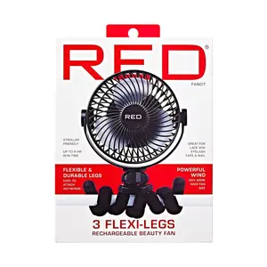 RED 3 Flexi Legs Beauty Fan - Black