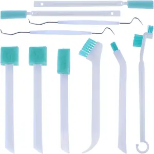 10 Pcs Household Small Cleaning Brush Set, Car Vent Detail Cleaning Wand, Keyboard Door and Window Track Cleaning Tool, Bottle Crevice Faucet Sink Tight Crevice Cleaner Home