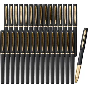 30 count Gel Pens Black Fine Point Smooth Writing Pens, Gel Ink Rollerball Pens 0.7mm for Office for School,  to School Supplies