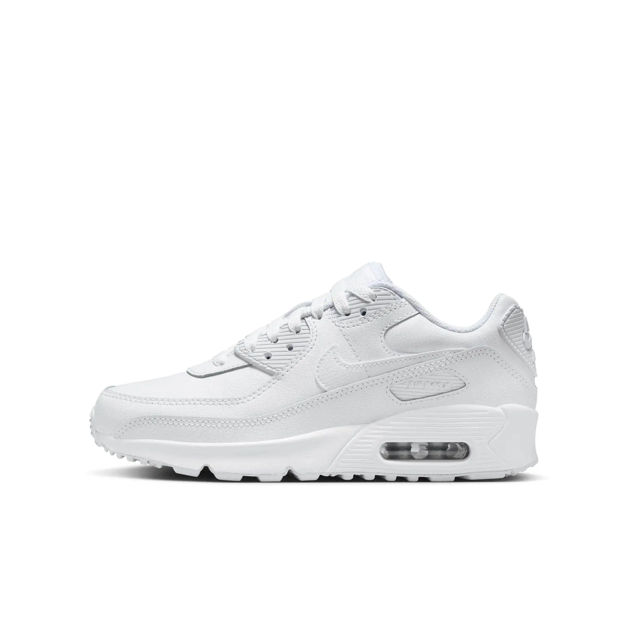 NIKE Air Max 90 "White Metallic Silver" Neutral-Toned Footwear - Metallic Finish, Lightweight, Laces, Men's Gym-To-Street Sports-Inspired Casual Trainers Athletic Shoes, Sneaker, Sports Shoes, Training, Gym Shoes