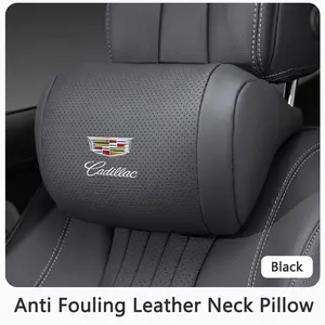 Nappa Leather Car Headrest Neck Support, Seat Pillow for Cadillac Models, Protects Neck, Car Accessories for Comfort, Auto Accessories