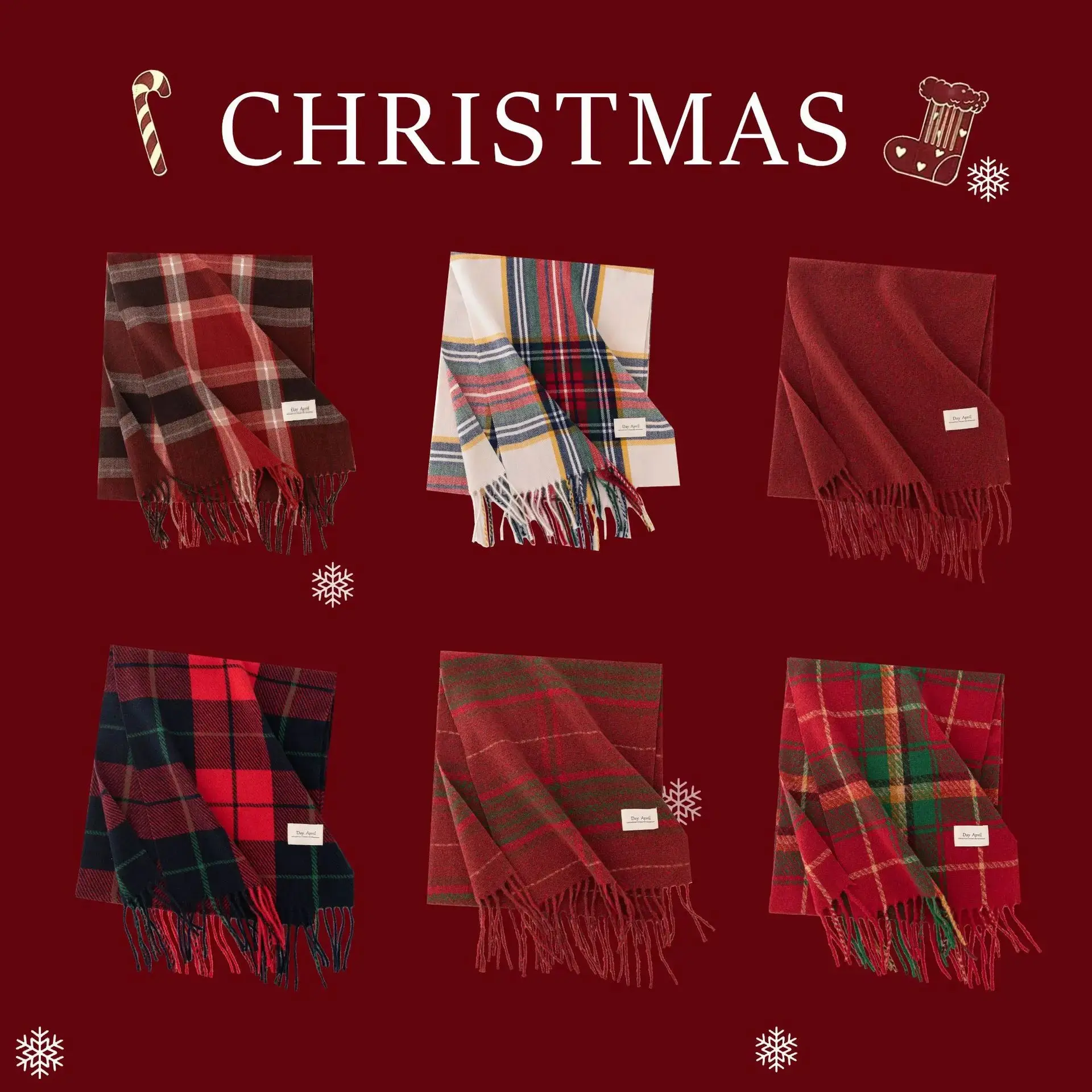 Women's Scottish Style Tartan Scarf, Clothes Accessory