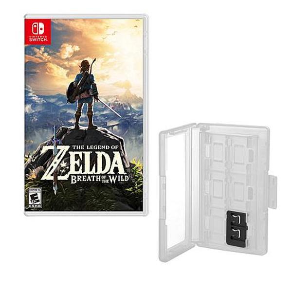 The Legend of Zelda Game for Nintendo Switch with Game Caddy