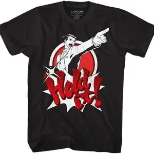 Women's Casual Round Neck Short Sleeves Ace Attorney Witness Defense Trial Graphic T-Shirt For Adults