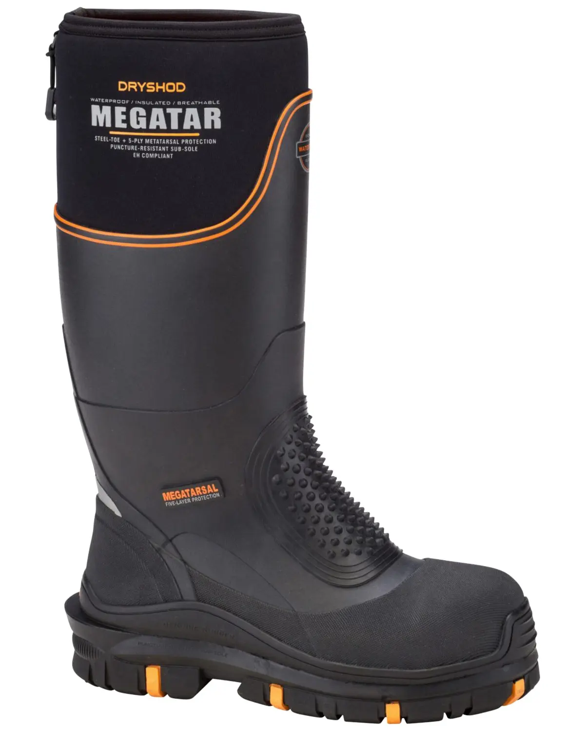 Dryshod Men's Men'S Megatar Met Guard Work Boot Steel Toe - Meg-Mh-Bk