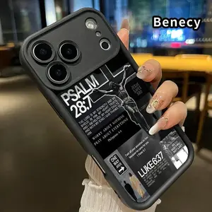 God's Plan Pattern TPU Phone Case for iPhone 17 Pro Max 16 15 14 Plus 13 12 Mini 11 XR X XS Air E Shockproof Full Camera Protection Durable Slim Silicone Cover Smartphone Casing