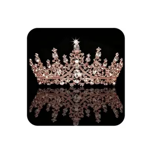 Rose  Tiara and Crown for Women   Crowns Rhinestone Princess Tiaras for Girl Bride Wedding Hair Accessories for Bridal Birthday Party Prom Halloween Cos-play Costume Christmas
