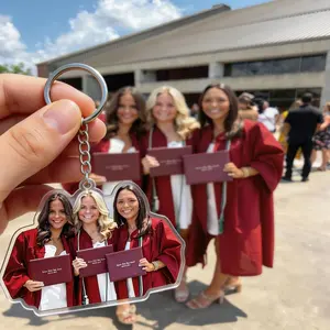 Custom Graduation 2026 Acrylic Keychain, College Commencement Keepsake, Senior Class Acrylic Bag Charms Gift