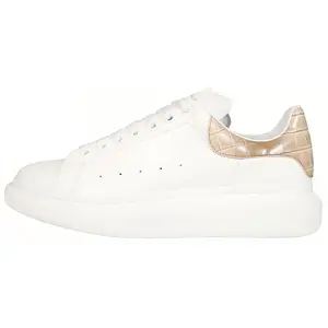 Alexander McQueen Men's White Leather Low-Top Lace-Up Fashion Sneakers Trending Shoes, House White Official Shoes to Get / Maison Mihara Verifiable, with credentials and supporting global authentication