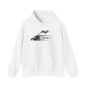Truck Lover's Heavy Blend Hooded Sweatshirt, Unisex Trucking Gift for Drivers, Cozy Road Trip Hoodie, Casual Truck Sweatshirt