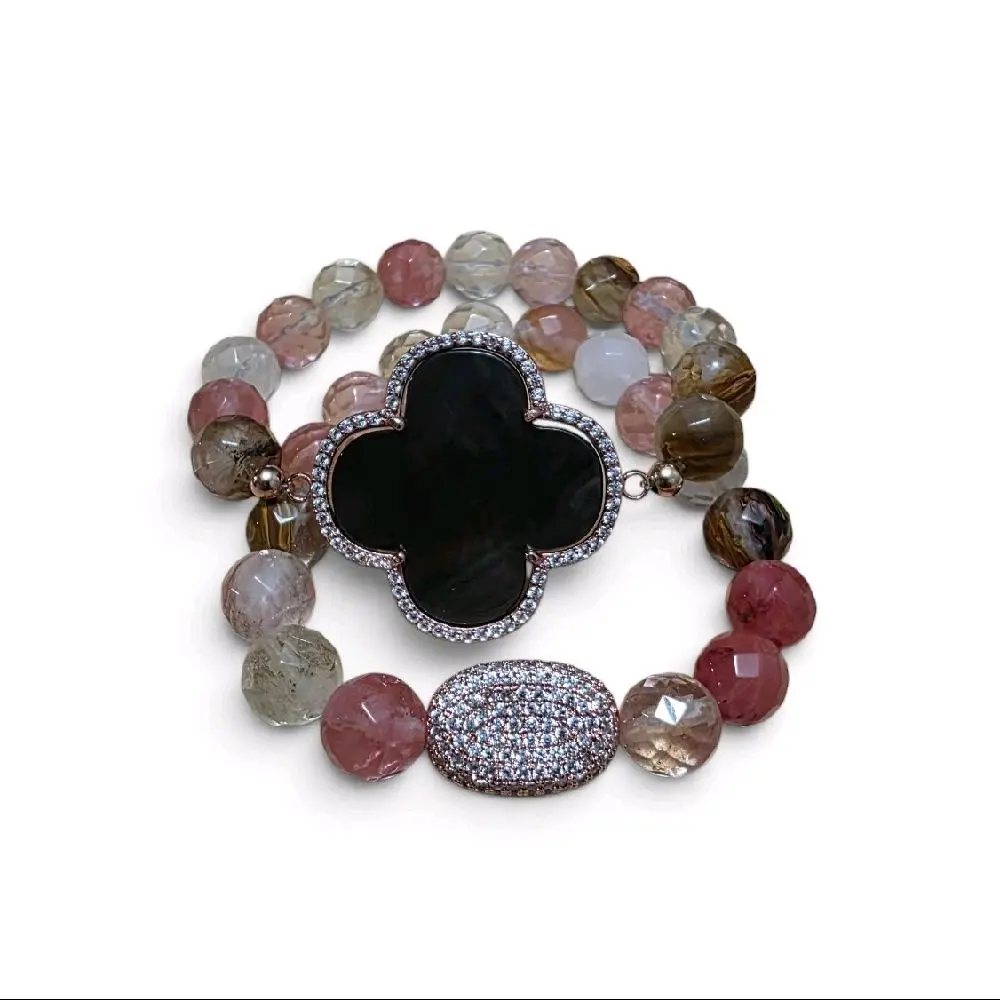 Rose Quartz Bracelets Set