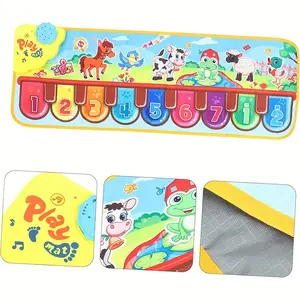 Children's educational music blanket Keyboard piano instrument sound mat Early educational music play mat musical toys