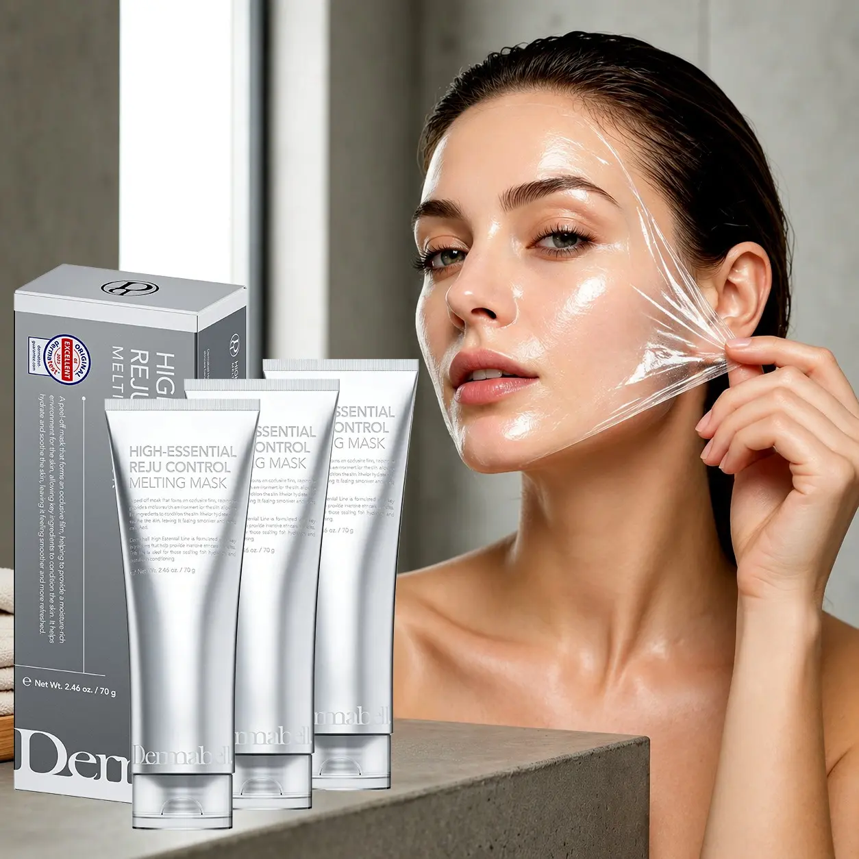 Dermabell Peel-Off Collagen Gel Mask 210g, Essence Mask, Hydrating Mask, Moisturizing Mask, Firming Mask, Oil-Control Mask, Sleeping Mask, Acne Care Mask, Repairing Mask, Balances Oil and Moisture, Gentle and Non-Irritating, Restores Healthy Skin