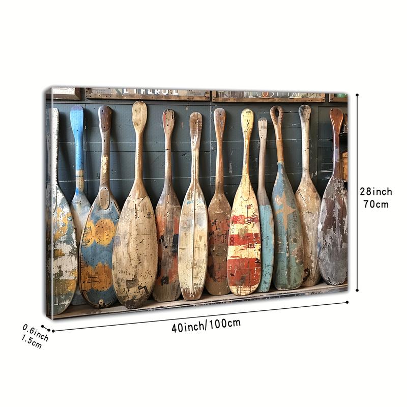 Columbia Lake Planning Canvas Wall Art - Modern American Style, Wood Frame, Perfect for Living Room, Bedroom or Lake House Decor Decorative Artistic Print Photo poster