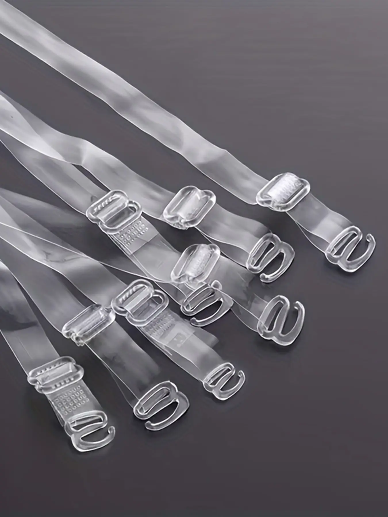 12pcs transparent bra straps, 6 pairs of invisible anti-slip adjustable strapless bra straps, Clear Strap, Invisible Bra Accessories