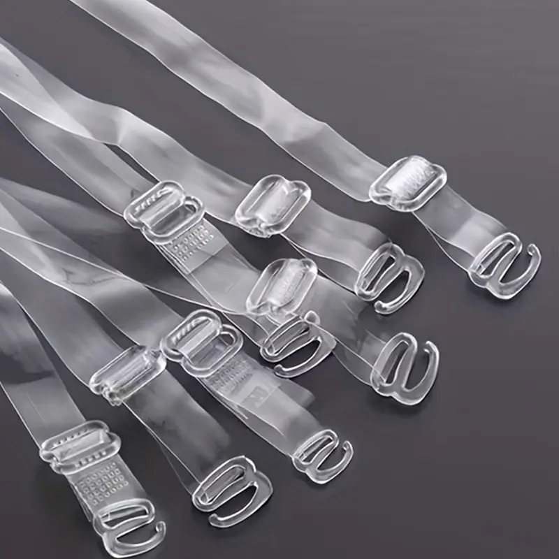 12 Pieces (6 Pairs) Transparent Bra Straps, Invisible Anti-Slip Adjustable Strapless Bra Straps, Invisible Bra Accessories