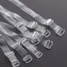 12 Pieces (6 Pairs) Transparent Bra Straps, Invisible Anti-Slip Adjustable Strapless Bra Straps, Invisible Bra Accessories