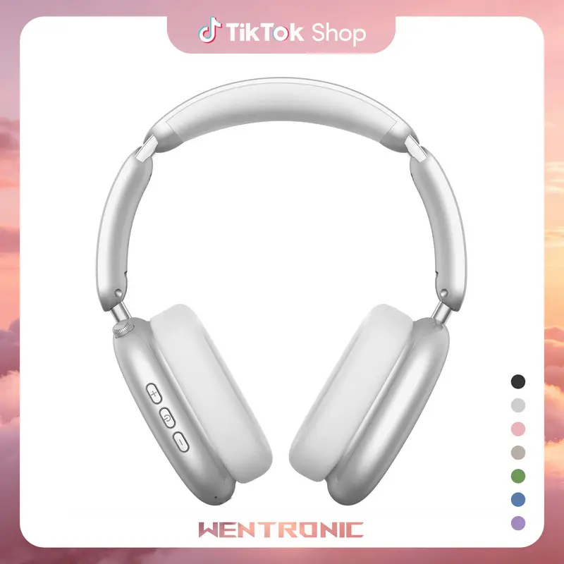 WENTRONIC Y02 Over-Ear Hybrid Active Noise Cancellation Folding Bluetooth Headphones - Noise Isolating, 60H Playtime, Hi-Res Audio, Soft Earpads, Built-in Mic, Phone Calls, 3.5mm Stereo Cable, Sweat Resistant, Compatible with iOS/Android/PC & Laptop