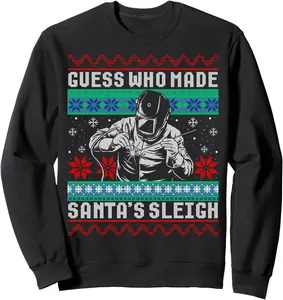 Funny Welder Ugly Christmas Sweater Gift for Welder Sweatshirt