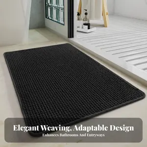 Striped Bathroom Rug Set Ultra Soft 24x16 Non Slip Chenille Mat Absorbent Microfiber Plush Shaggy Bath Mats for Bathroom Bedroom Kitchen Deals for you days