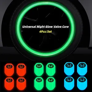 Car Tire Glow Valve Stem Caps, Universal Fit for Cars Bikes Motorcycles, Fits Honda Full Range Models, Car Decoration Accessories