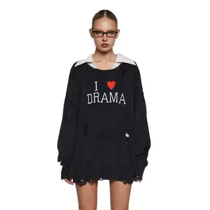 Drama Starter Distressed Sweater