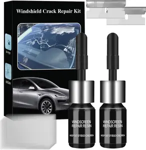 2 Pcs Windshield Crack Chip Repair Kit: 2 Bottles Quick Fix Car Windows Glass Tool Used for Car Star Shaped Scratches
