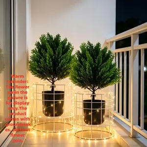 2 Realistic Artificial Pine Trees, UV Resistant Outdoor/indoor Shrubs, Durable Plastic, No Maintenance, Garden Decor, Rainproof, Artificial Plant Trees
