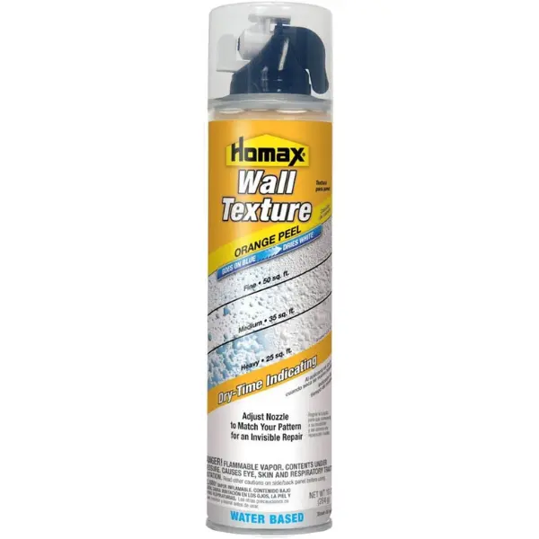 Homax 41072042963 Aerosol Wall Texture, Orange Peel, Water Based, 10 oz, White