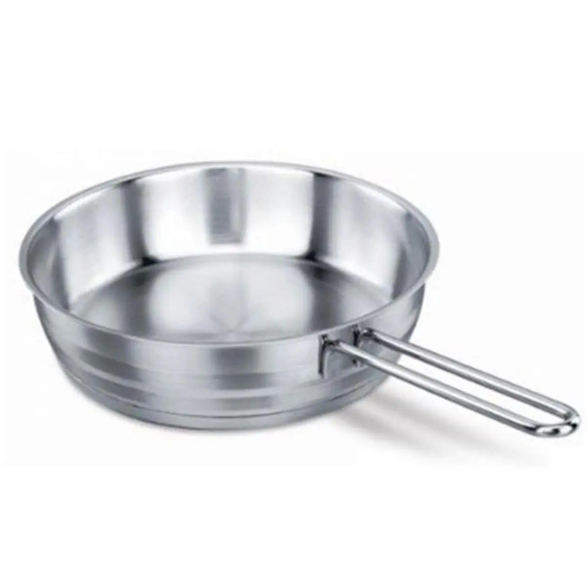 Korkmaz A1893 8-in Classic 18-10 Stainless Steel Deep Frying Stir Fry Pan, Stove-Safe Induction Cookware, Bake
