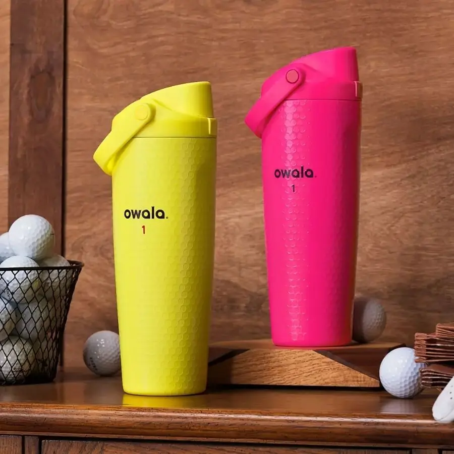 New Owala Golf 1st College Tumbler Cup, Insulated Water Bottle with Straw Lid, Trendy Design Travel Cup for Outdoor Activities