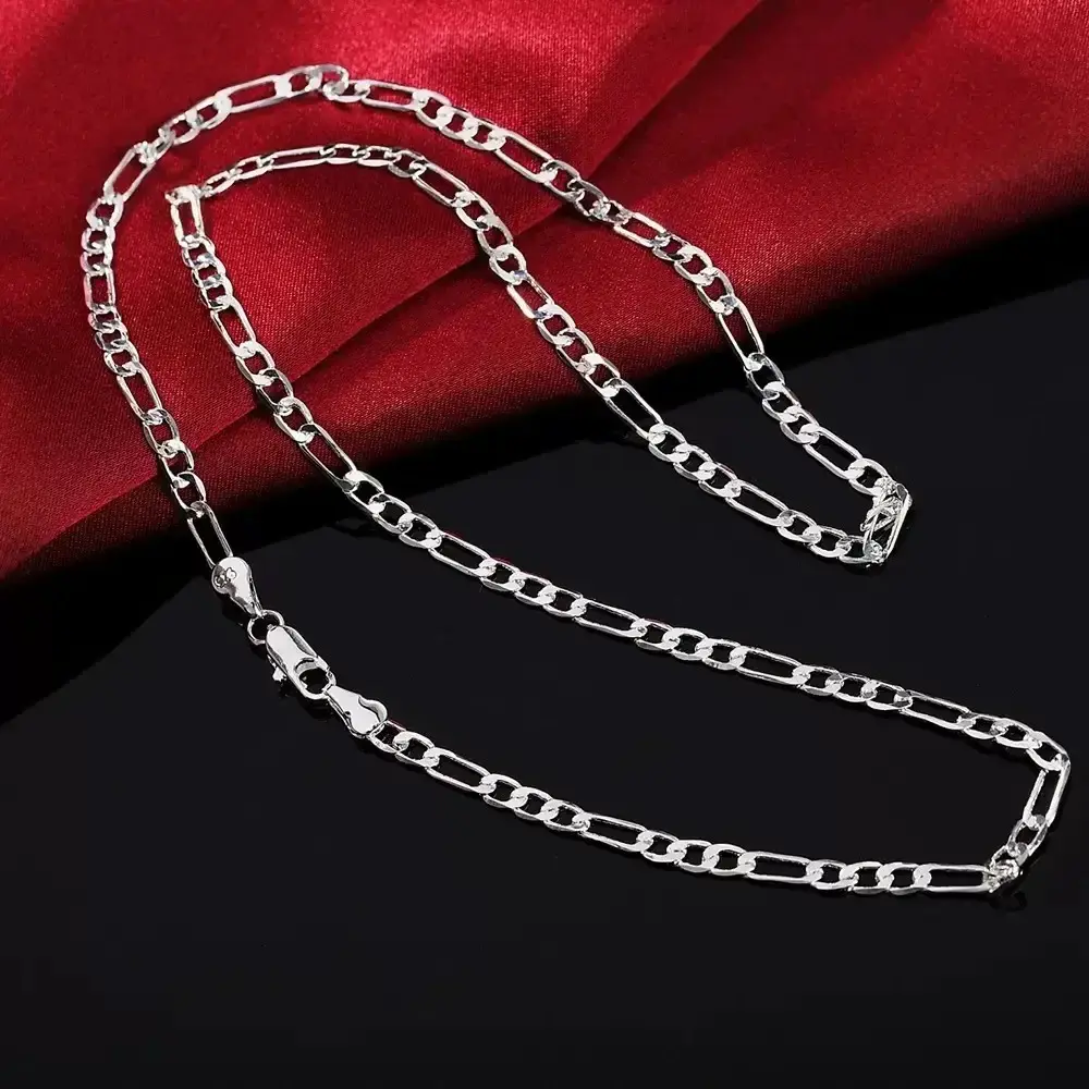 925 Sterling Silver 30 Inch Chains Necklace For Women Men Luxury Designer Jewelry