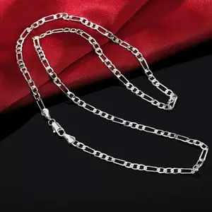 925 Sterling Silver 30 Inch Chains Necklace For Women Men Luxury Designer Jewelry