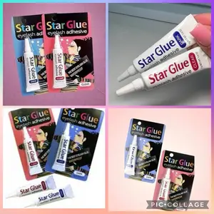Star Glue Eyelash Adhesive - Clear Formula for Secure Application and Long-Lasting Hold