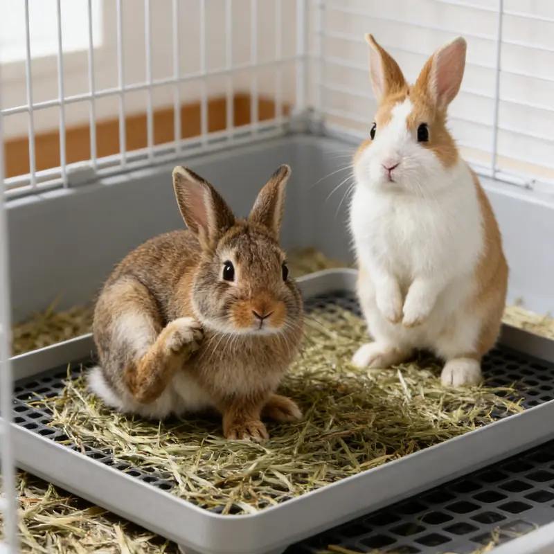 1pc Double-Layered Anti-Tilt Perforated Drainable Litter Box, Litter Tray For Hamsters And Rabbits With Mesh Design, Detachable And Washable Small Pet Toilet Suitable For Small Animals (Not Suitable For Large Rabbits)
