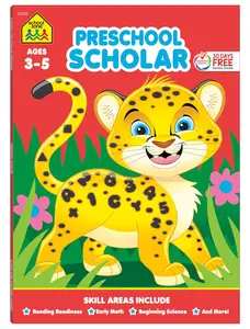 School Zone  Scholar Workbook: 64 Pages, , , Beginner Reading, Early Math, Science, ABCs, Writing, Problem Solving, Ages 3-5 - Paperback