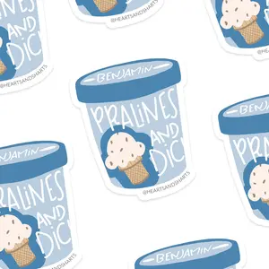 PRALINES ILLUSTRATED 3X3 VINYL STICKER