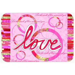 212 MAIN Large Tempered Glass Chopping Board - Heatproof, Valentine’s Day Themed, Artist-Print Love Circle Art Kitchen Cutting Board