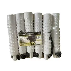 HuntEmUp Large Plastic Dog Training Bumper with Throw Rope and Air Valve White 6pc