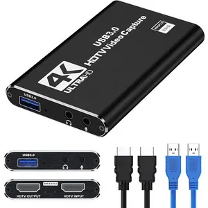 4K HDMI Capture Card for Streaming & Gaming, USB 3.0 Audio Video Capture Device 1080P 60FPS, Low Latency, HDMI Loop Out, Capture Card for PS5, Xbox, Nintendo Switch, PC, Mac, OBS - MSP231.