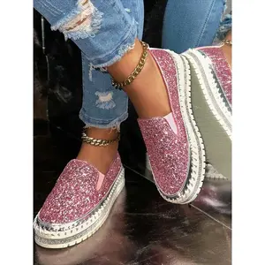 Women's sequined casual shoes are fashionable, cool, stylish, comfortable, and breathable. They are the best choice for daily travel. Casual shoesRAIMENTRY