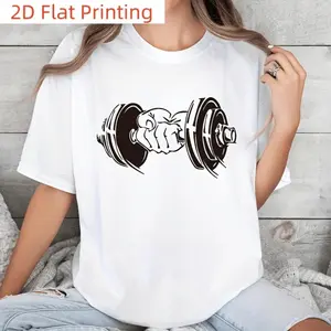 Flat 2D Dumbbell Power Fist Heat Transfer Patch for T Shirts Jeans and Backpack Decoration Waterproof Embroidery Applique