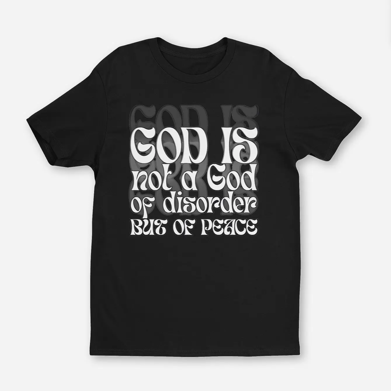GOD IS… Design Relaxed Fit Graphic T-Shirt - Womenswear & Unisex, DTF Graphic Print on 100% Black Cotton Tee