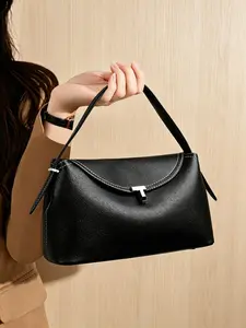 Classic PU Leather Handbag, Multi-Way Crossbody & Shoulder Bag, Adjustable Straps, Sleek Minimalist Design, All Seasons, Crossbody Shoulder Bags