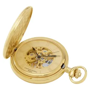 Charles-Hubert- Paris  Gold-Plated Mechanical Pocket Watch - Gold