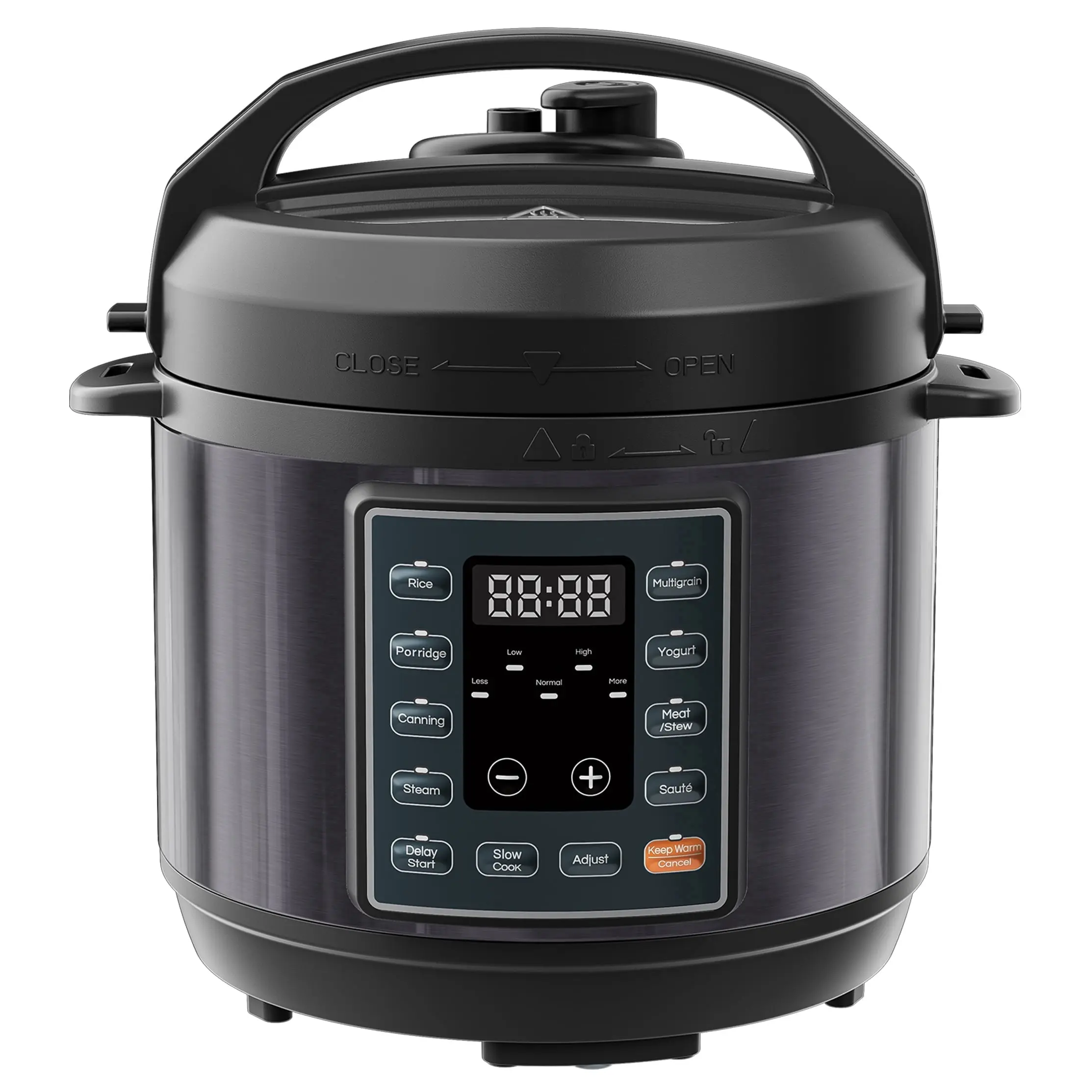 edx 3 Quart Electric pressure cooker,Multi-Function Features Stainless Steel Pot with 8 Functional Modes & Programmable Timer, Black